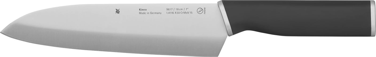Thikë kuzhine WMF Kineo Santoku 31 cm, e zezë