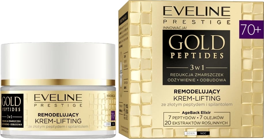 Krem fytyre për femra Eveline Cosmetics Gold Peptides Remodeling Lifting Cream 70+, 50ml