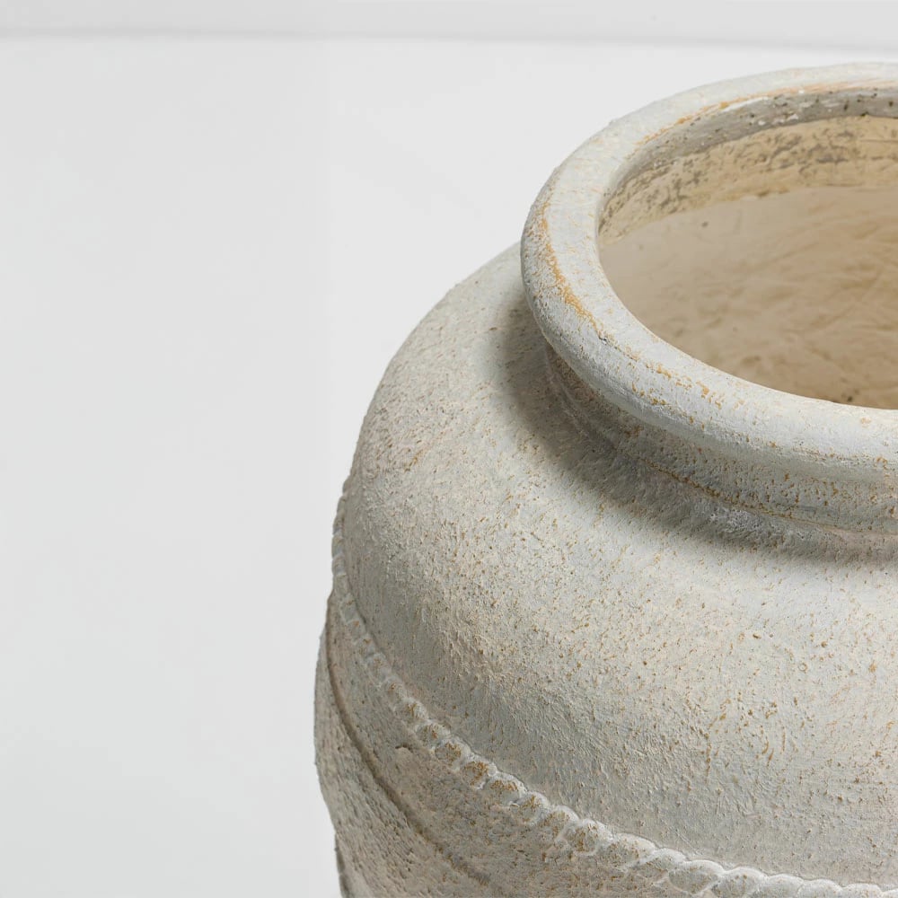 Vazo për lule MILOS, MgO, bezhë, 35x35x45 cm