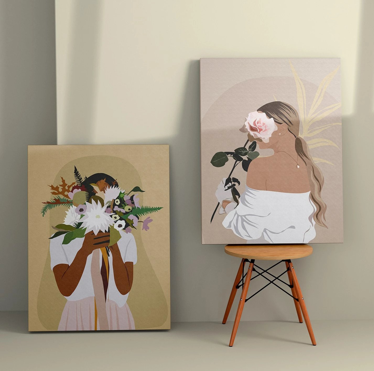 Pikturë dekorative në kanavacë (2 copë), Wallity, 2KNV4300, 50x70