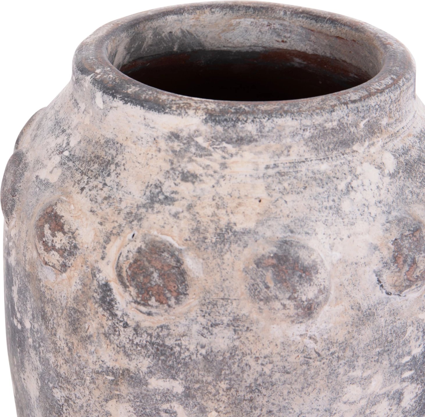 Vazo dekorative tavoline, terrakote, ngjyrë gri, VERMO FH4392, 20x19cm Vazo dekorative tavoline, terrakote, ngjyrë gri, VERMO FH4392, 20x19cm