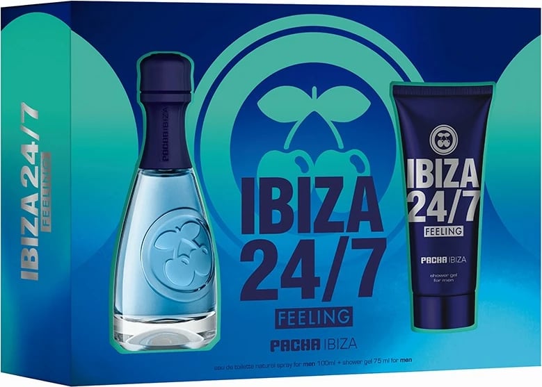 Set parfum dhe xhel dushi për meshkuj PACHA Ibiza 24/7 Feeling 100ml + 75ml Set parfum dhe xhel dushi për meshkuj PACHA Ibiza 24/7 Feeling 100ml + 75ml
