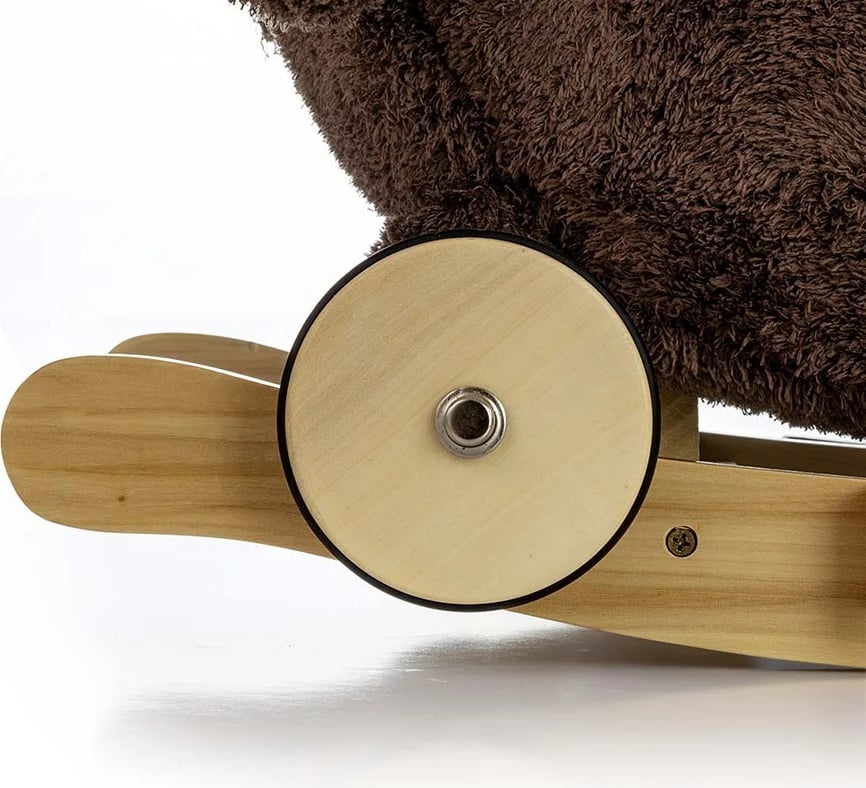 Qen luhatës plushe me melodi dhe rrota palosëse, Milly Mally Polly Plus, për 12-36 muaj, deri 30 kg, kafe