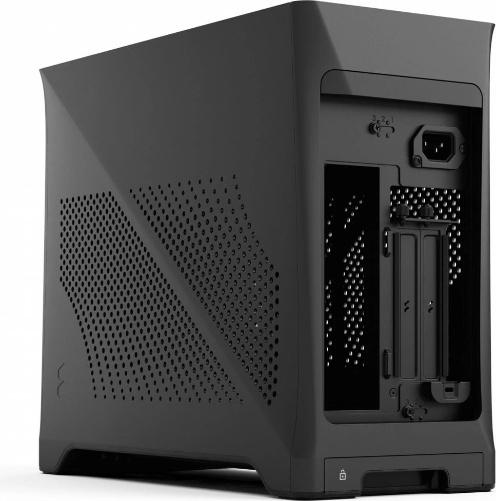 Kasë Fractal Design Era 2, Small Form Factor, ITX, Charcoal, panel druri