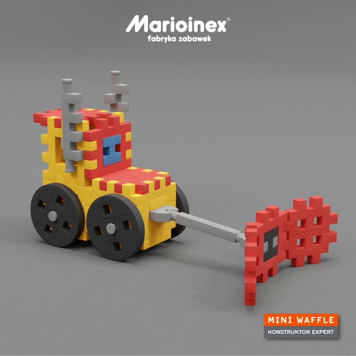 Set lodrash ndërtimi Marioinex Mini Waffle Konstruktor Expert 141 elemente, shumëngjyrëshe
