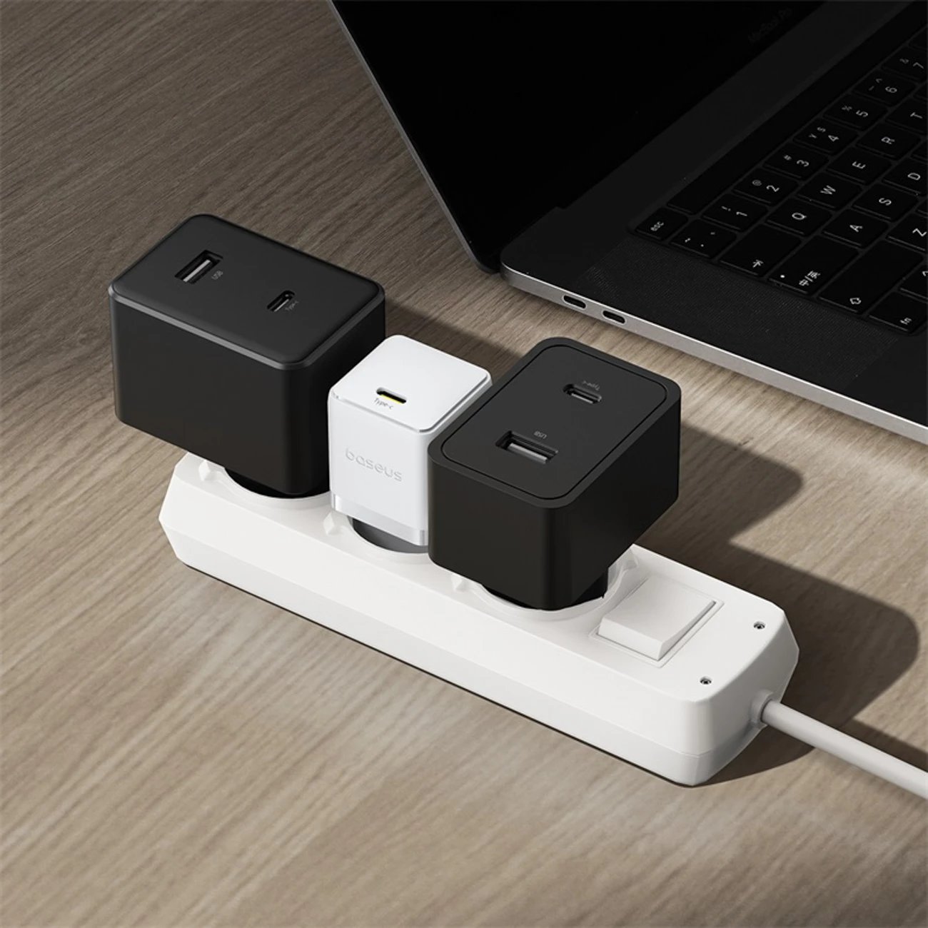 Karikues muri Baseus Palm 1C, 20W, me kabllo USB-C 1m, Bardhë