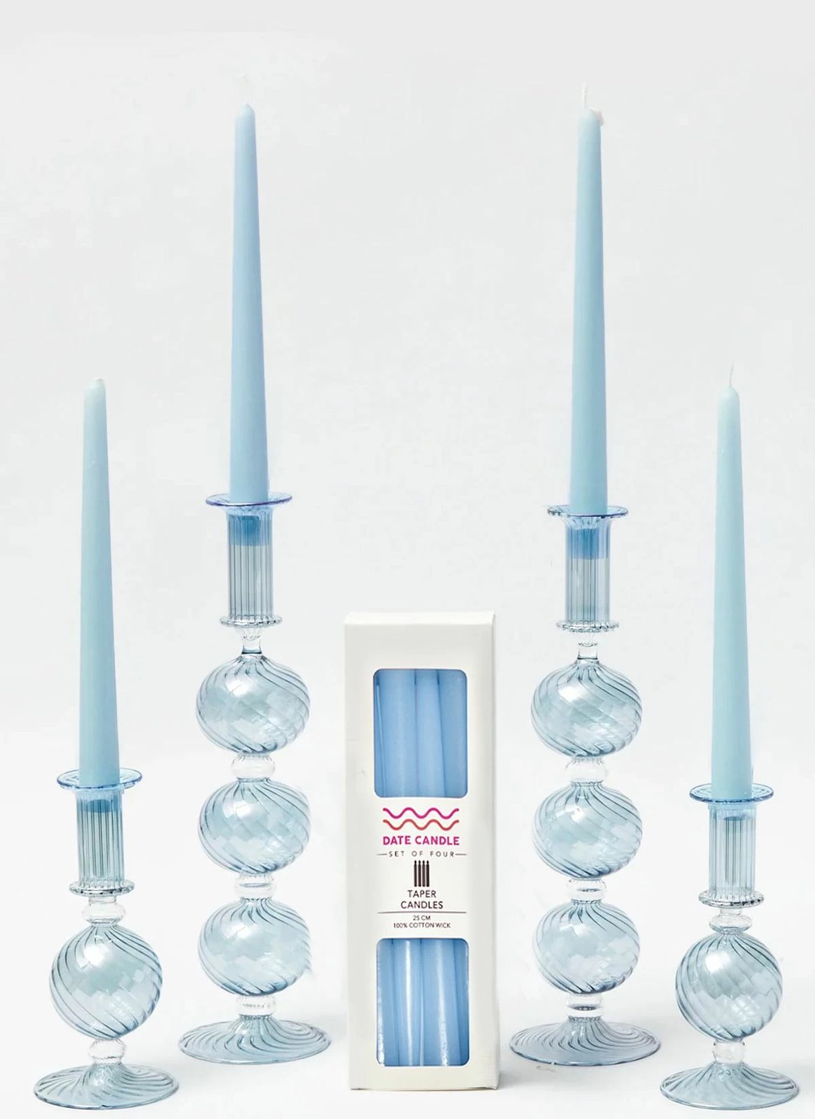 Set qirinjsh (4 copë), ngjyrë blu, Evila Originals, Pastel 4