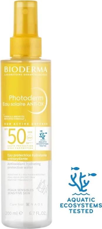 Spray për diell unisex Bioderma Photoderm Eau Solaire Anti-Ox SPF50, 200ml