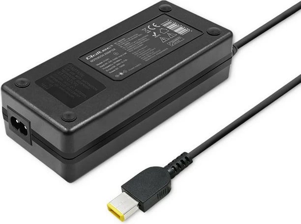Adapter rryme Qoltec 135W për Lenovo, 20V 6.75A, slim tip+pin, me kabllo rryme