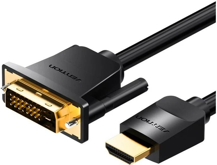 Kabëll Vention HDMI - DVI, 3m, 4K 60Hz, ngjyrë e zezë