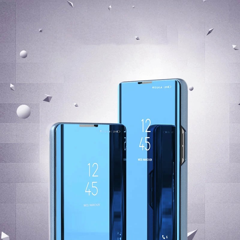Mbështjellës Hurtel Clear View për Samsung Galaxy A22 4G, i zi, me kapak