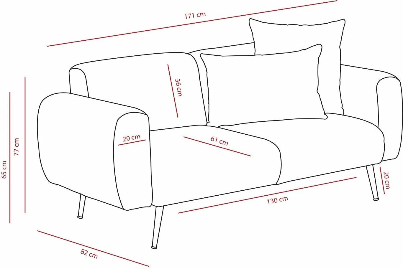 Divan dy-vendësh Atelier del Sofa, ngjyrë gri e çelët Divan dy-vendësh Atelier del Sofa, ngjyrë gri e çelët
