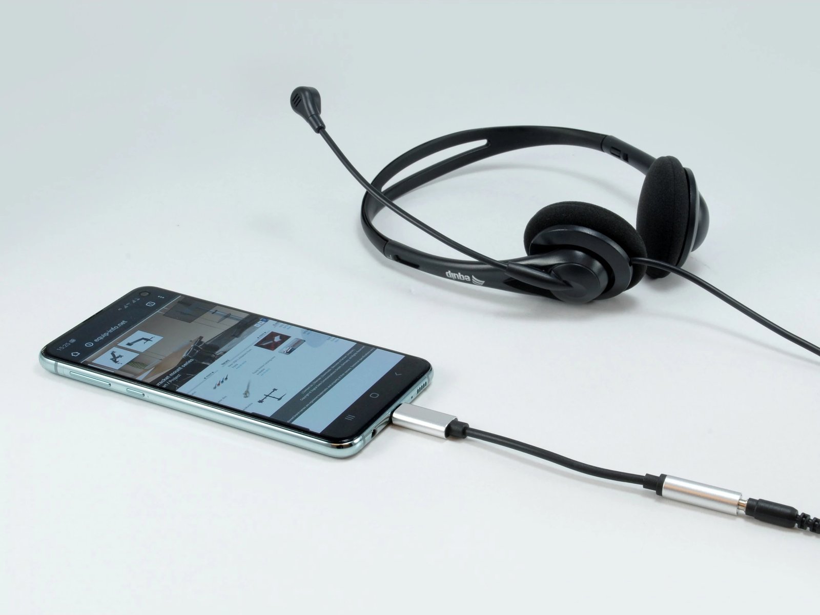 Adapter USB-C në 3.5mm Equip, 0.15m, i zi, argjendtë