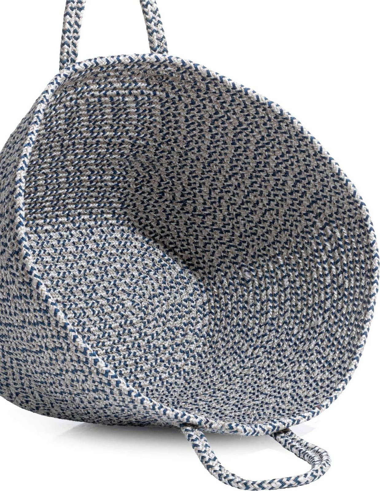 Qese dekorative, ngjyrë blu e errët dhe gri, Evila Originals, 30cm