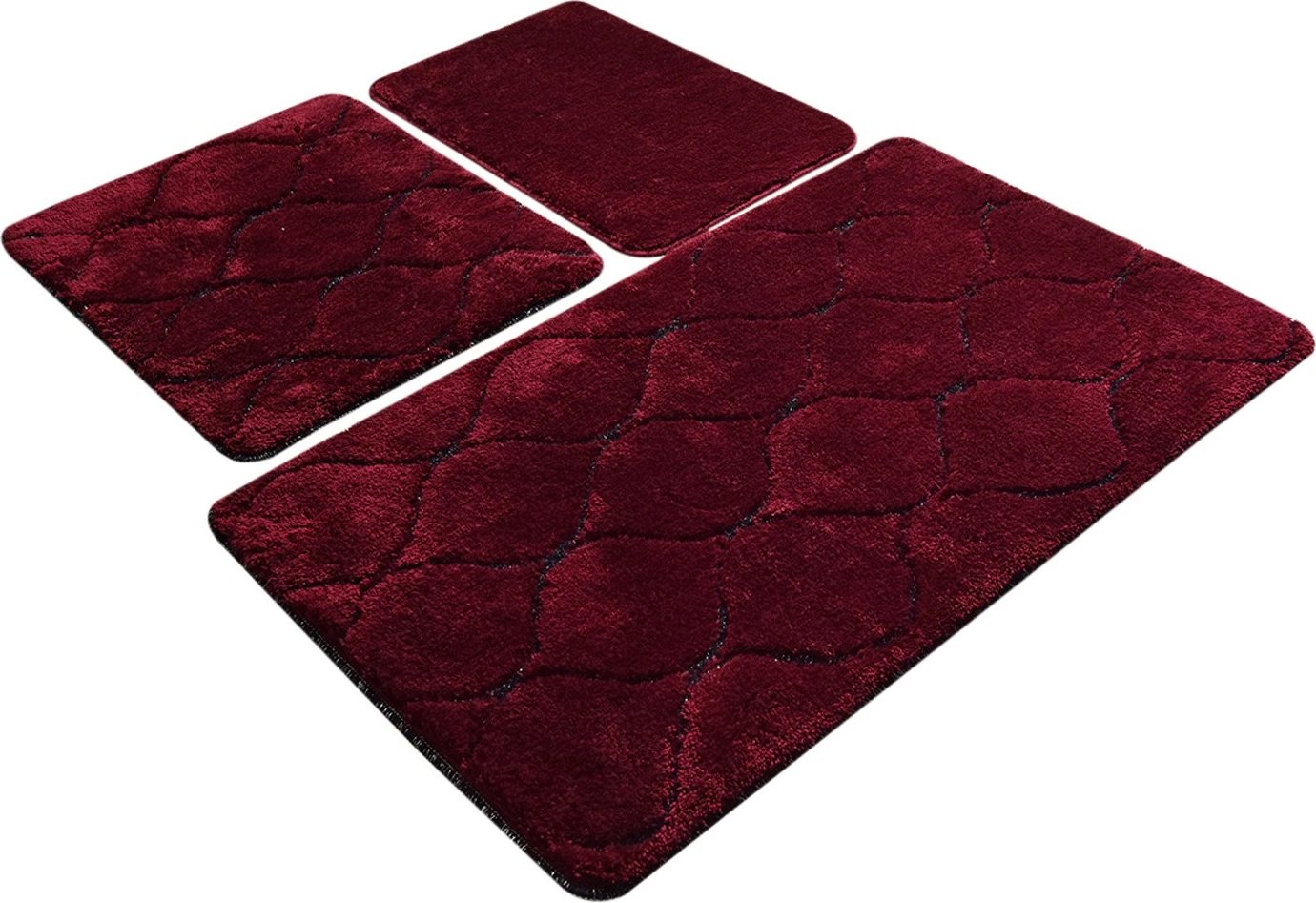 Set tapetash banjoje akrilike (3 copë), Mijolnir Infinity, ngjyrë qershie Set tapetash banjoje akrilike (3 copë), Mijolnir Infinity, ngjyrë qershie