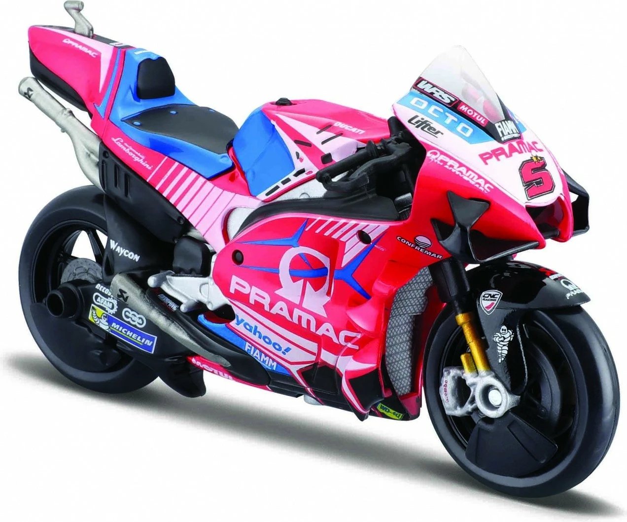 Model metalik motoçikletë Maisto Ducati Pramac Racing 1:18, shumëngjyrëshe