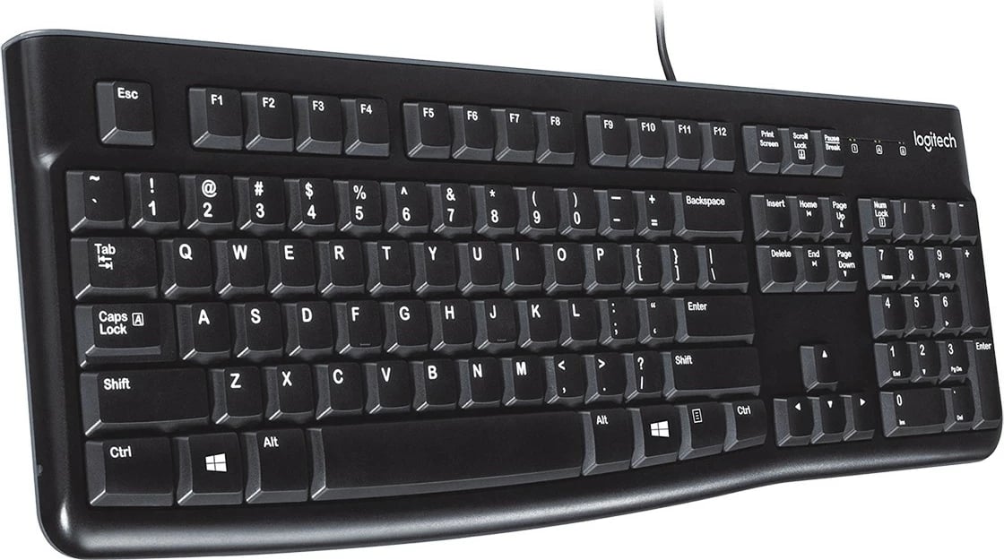 Tastierë Logitech K120, me kabllo, USB, QWERTY, e zezë