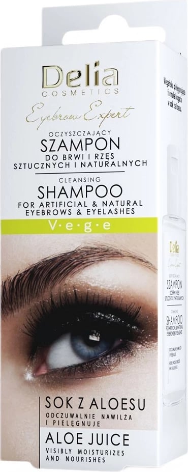 Shampon për vetulla dhe qerpikë Delia Eyebrow Expert Cleansing për femra, 50ml