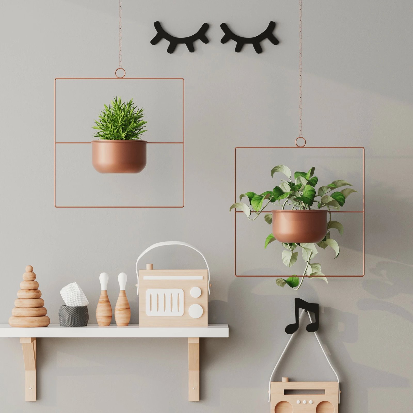 Vazo dekorative varëse, ngjyrë bakri, Aberto Design, Pandantif