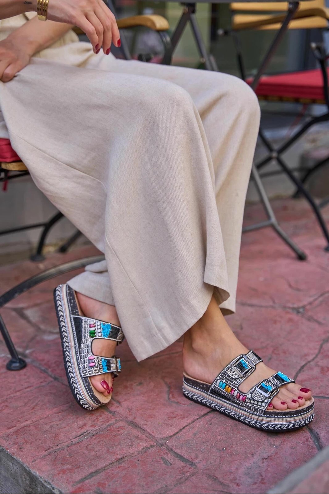 Pantofla për gra, ngjyrë e zezë, Jumeon, MK1340125YR20-001