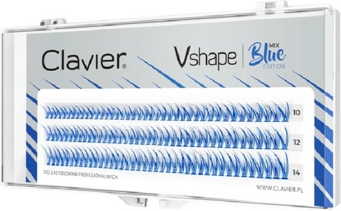 Clustera për qerpikë Clavier Vshape Colour Edition për femra Blue Mix 120 copë