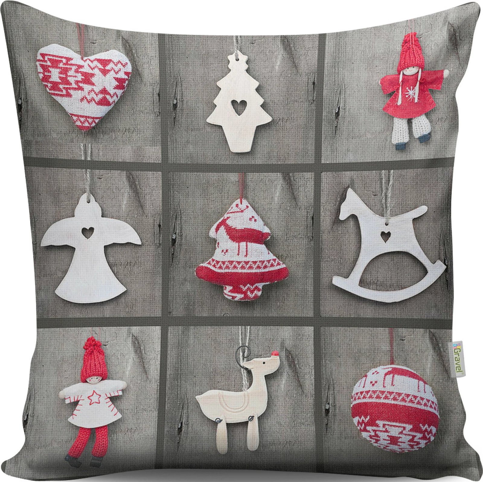 Jastëk dekorativ Evila Originals, A13069, shumëngjyrësh, 43x43cm