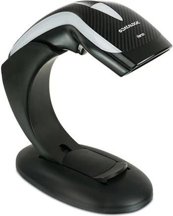 Skaner barkodi Datalogic HERON HD3130, me kabllo USB, 1D, i zi/argjendtë