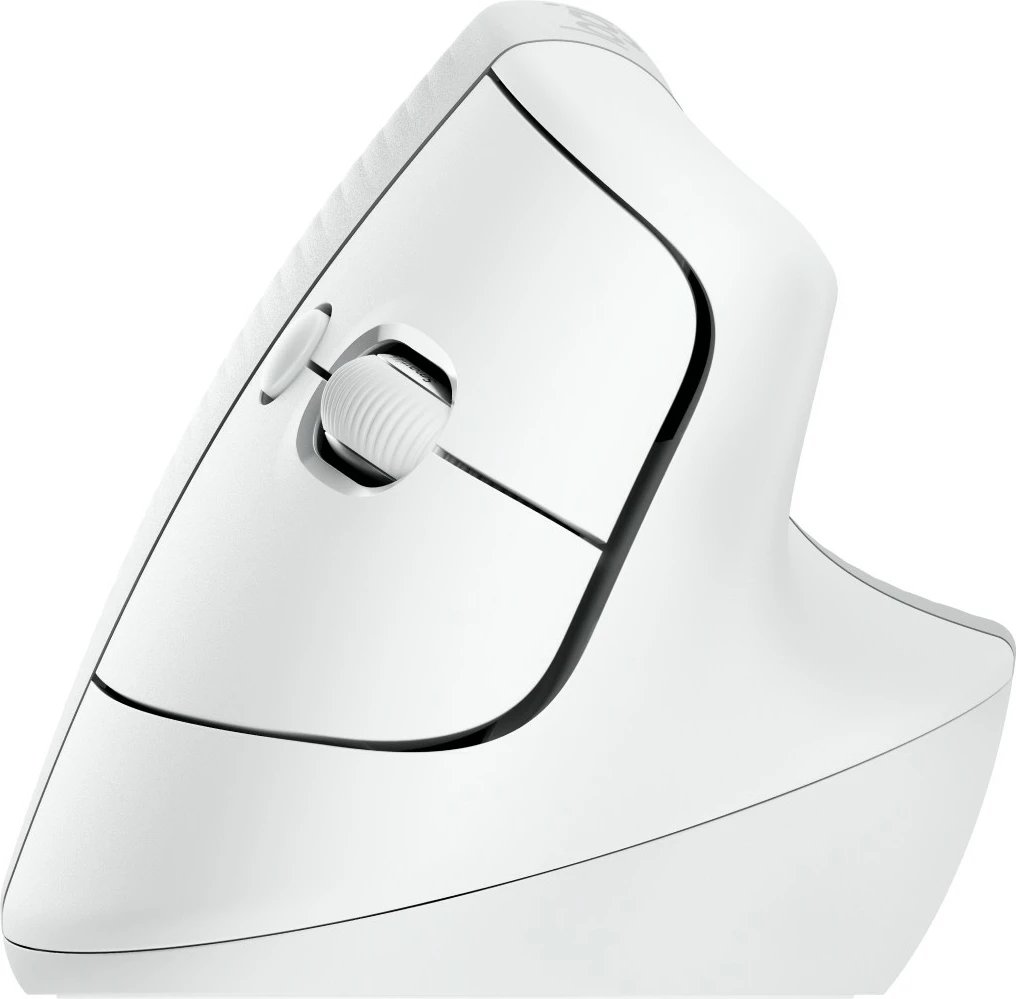 Maus Logitech Lift për Biznes, vertikal, 6 butona, wireless, Bluetooth, Bolt USB, ngjyrë e bardhë