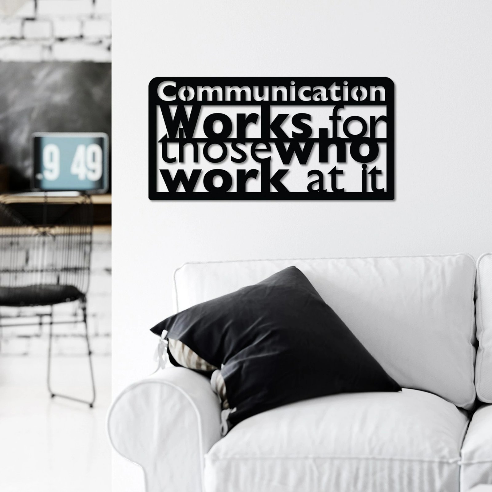 Aksesor dekorativ metalik për mur, Wallity, Communication