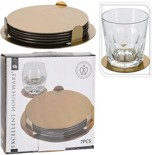Nënshkrues metalik KOOPMAN Ø8.5cm set prej 6 copash, ari