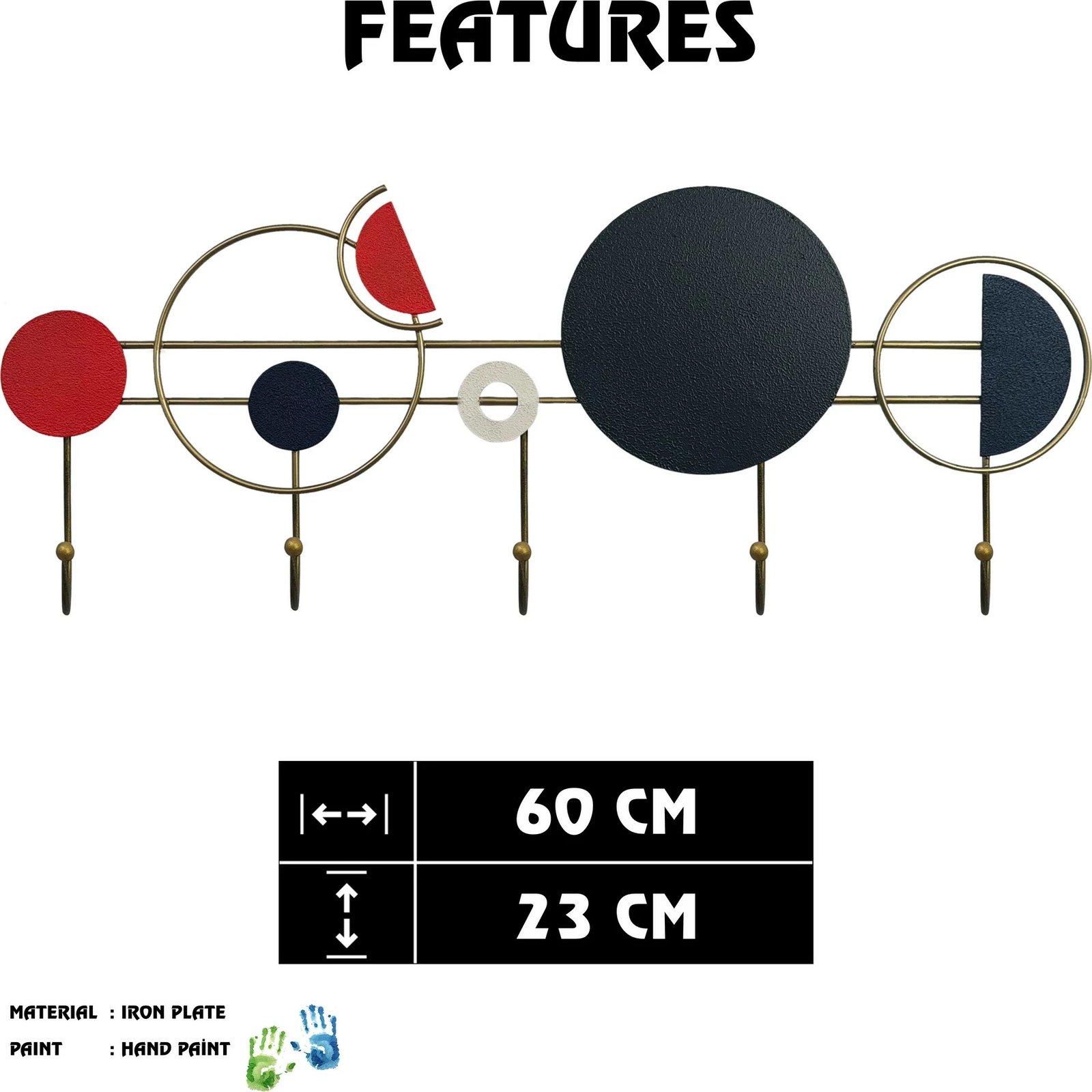 Varëse muri prej metali Wallity, Lydia, shumëngjyrëshe