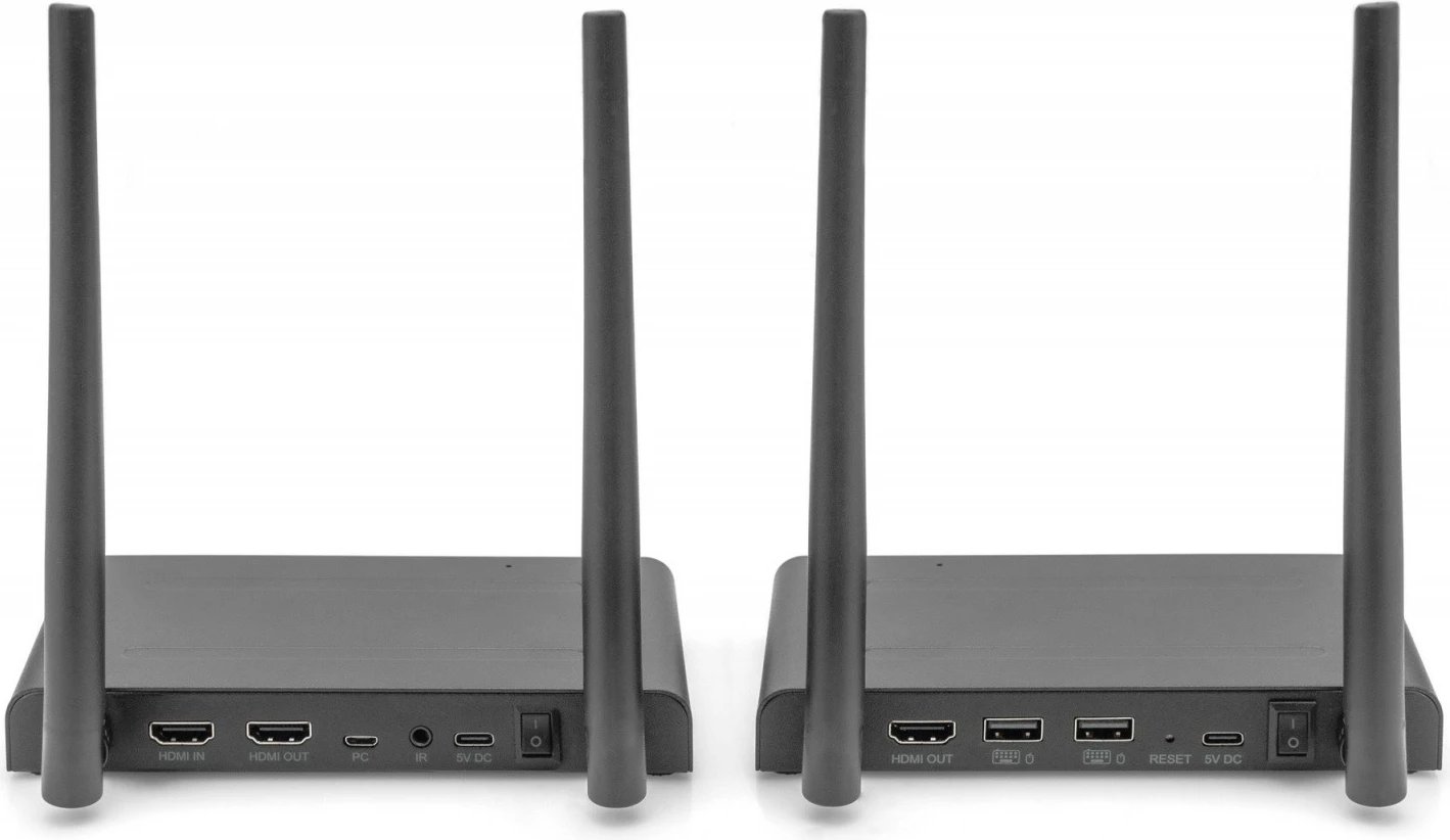 Set wireless HDMI+USB KVM Digitus DS-55328, 150m, UHD 4K60Hz, i zi