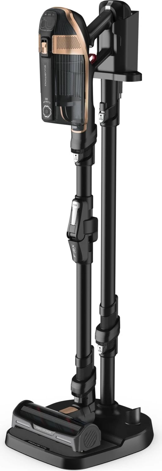 Fshesë me korrent pa kabllo Rowenta X-Force Flex 15.60 RH99F1, 0.9L, Li-Ion, e zezë/bronzi