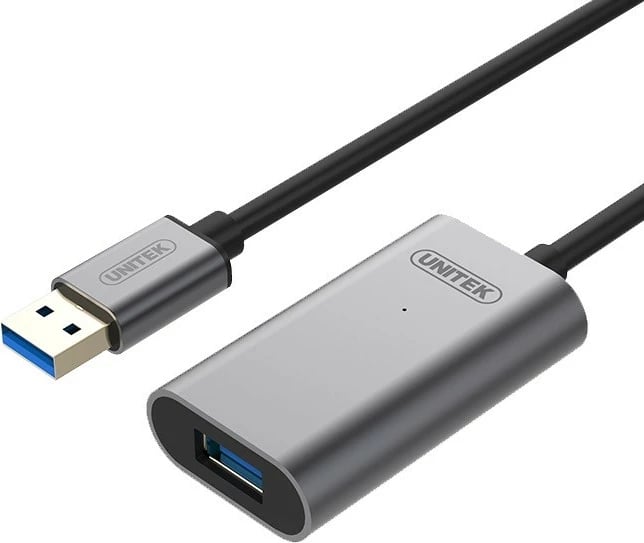 Kabllo zgjatuese USB 3.0 me amplifikator Unitek Y-3005, 10m, e zezë