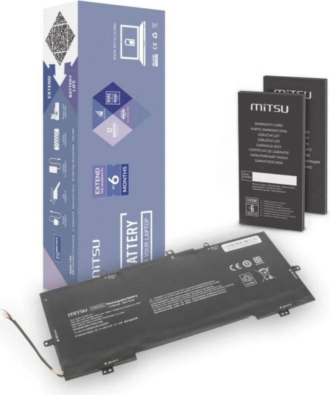 Bateri Mitsu për HP Envy 13-D, 3500 mAh, 11.4V, Li-poly, 3 qeliza