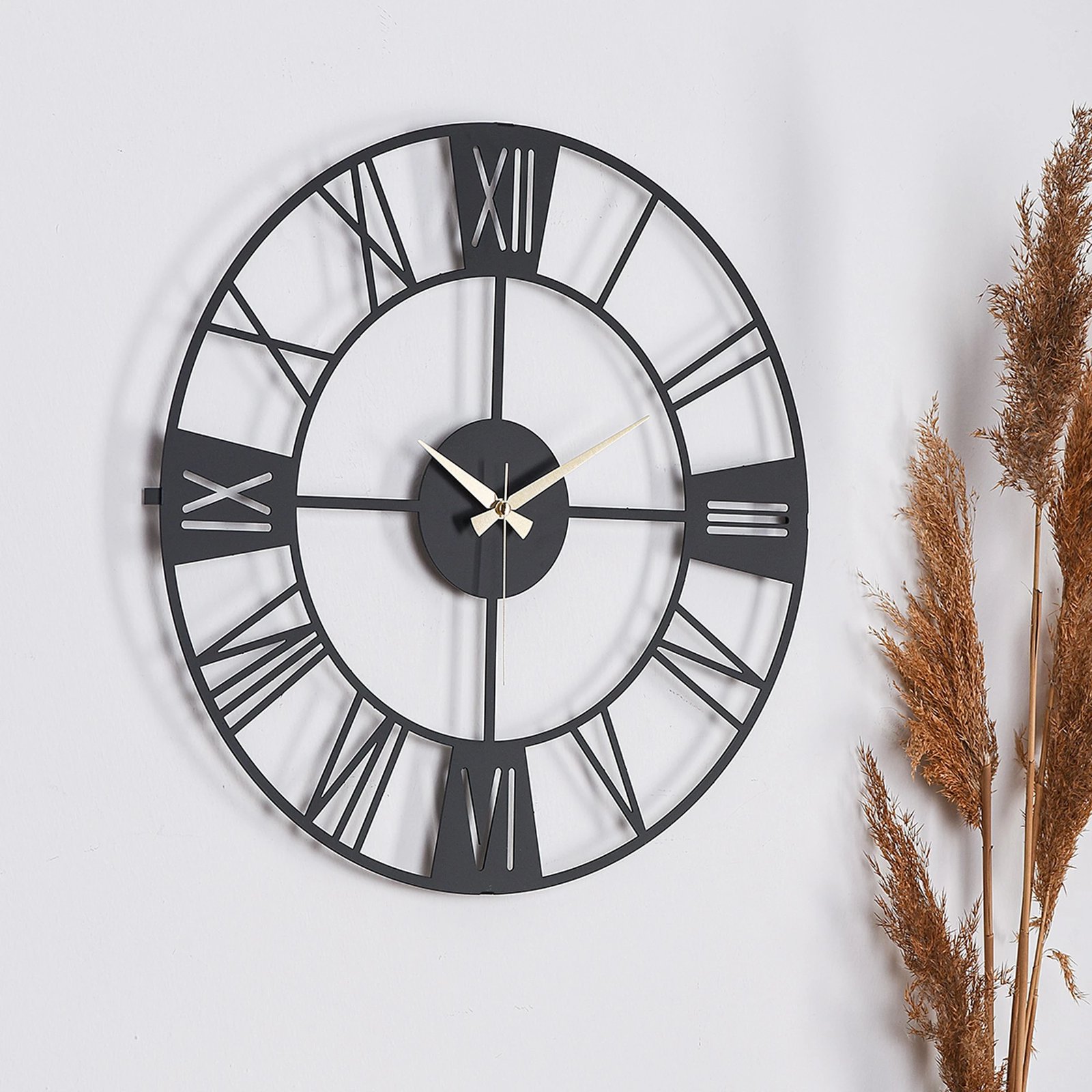 Orë muri dekorative metalike Wallity, New Roma, e zezë
