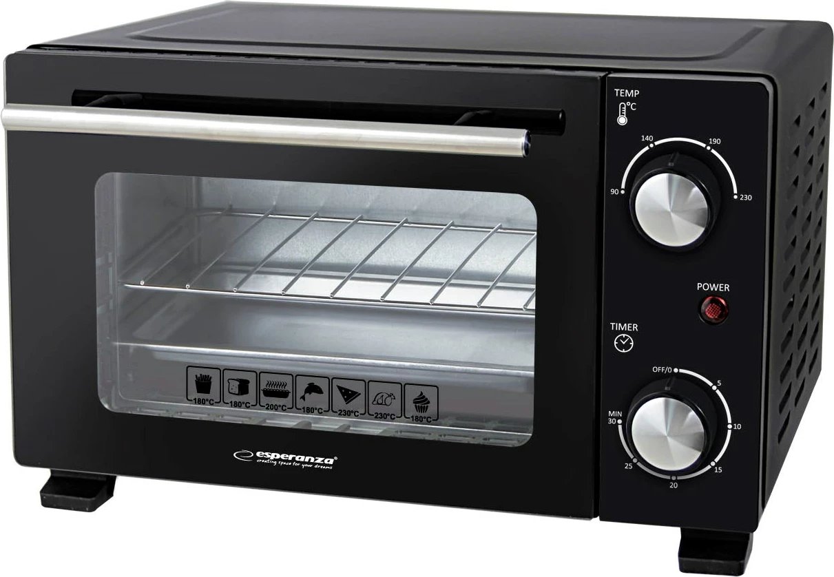 Mini furrë Esperanza EKO007N, 10L, 800W, e zezë