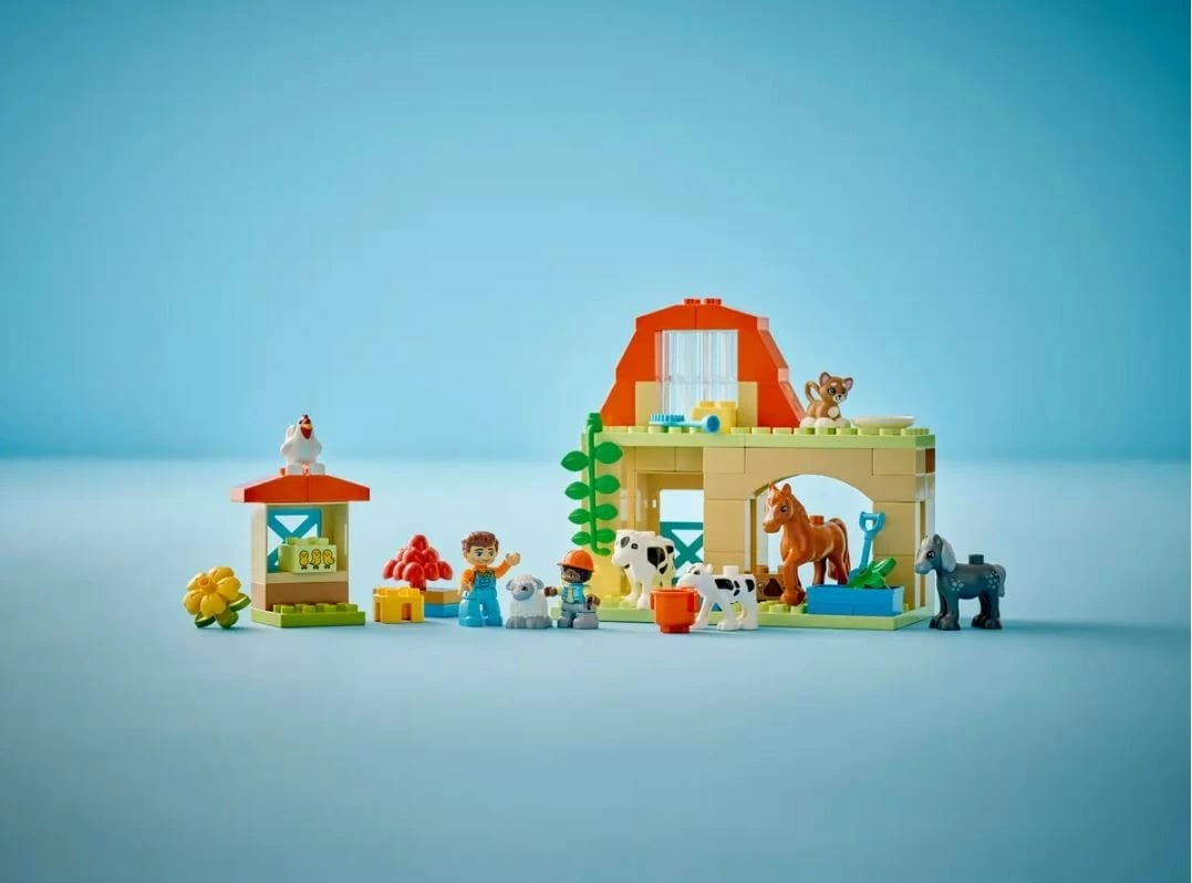 Set lodrash LEGO DUPLO 10416 Farm Animal Care, 74 pjesë, plastikë, për fëmijë, shumëngjyrëshe