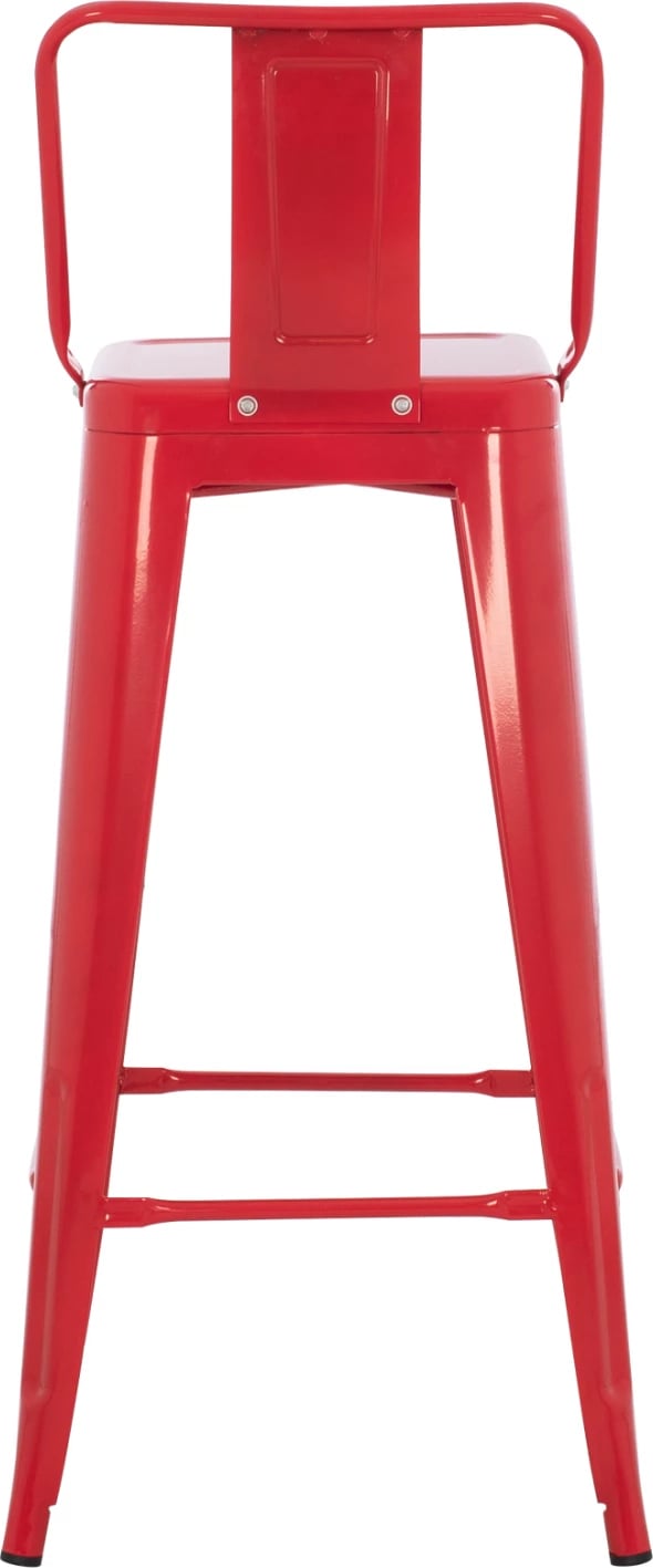 Karrige për bar me mbështetëse MELITA-PRO FH8643.44 metalike, ngjyrë e kuqe, 42x42x100H cm