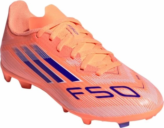 Atlete futbolli për fëmijë adidas F50, coral