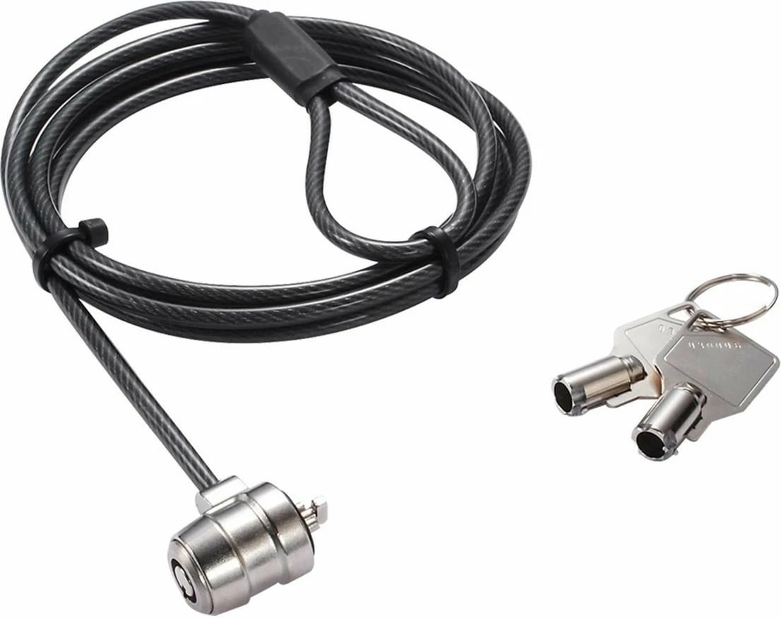 Kabllo sigurie DICOTA Security Cable T-Lock Base, me çelësa, slot 3x7mm