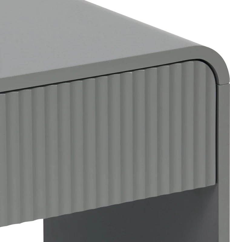 Komodinë nate Zeplen, MDF, ngjyrë gri, 40x40x53cm