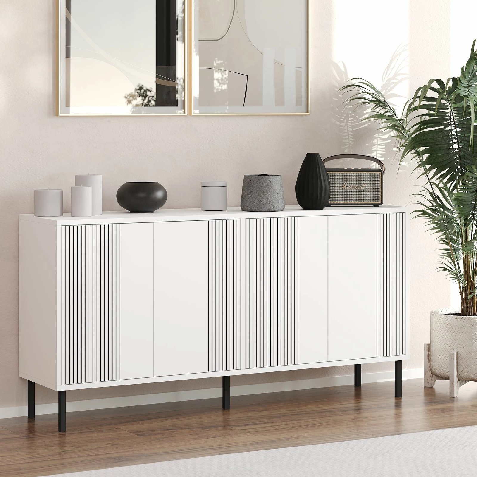 Konsolë Skye Decor, e bardhë, Refra