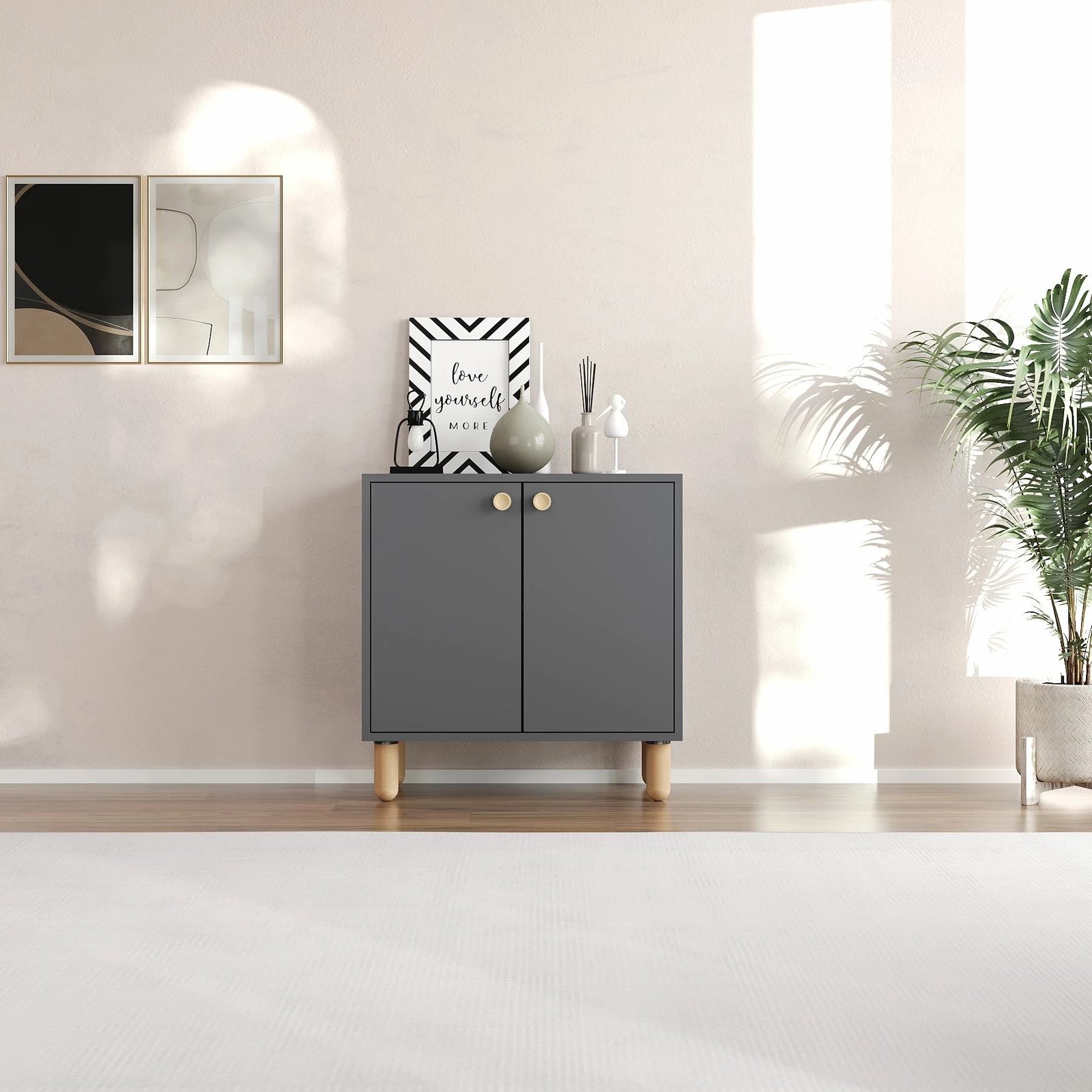 Dollap multifunksional Skye Decor, ngjyrë antracit, Lina