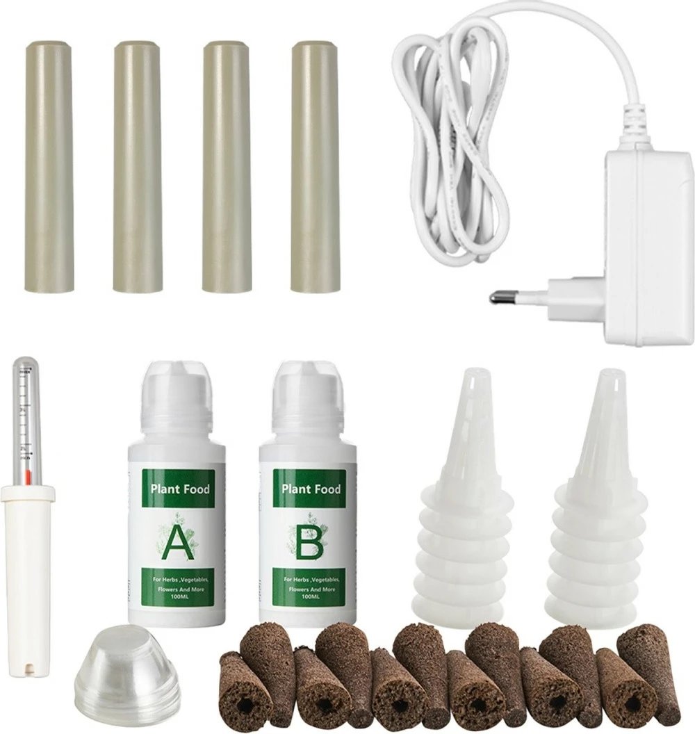 Sistem smart për kultivim të brendshëm, GreenBlue GB133, 12 vende, pompë e qetë, tregues niveli uji, e bardhë