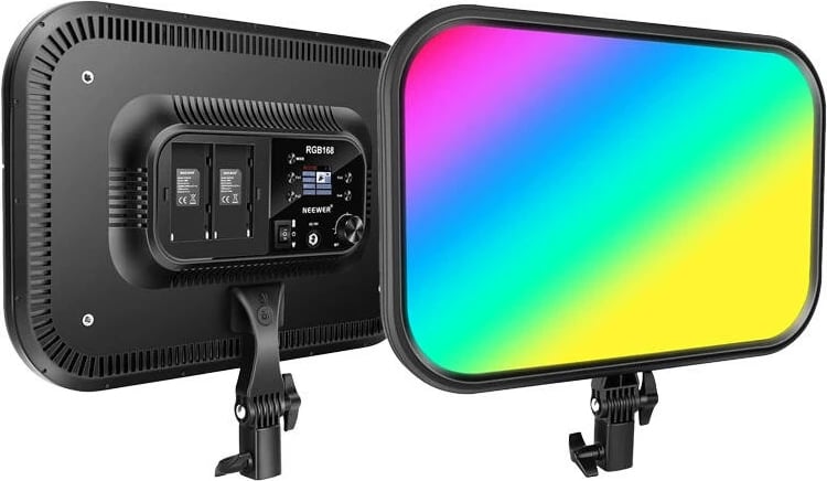 Dritë LED video, Neewer RGB168, 60W 2500-8500K, CRI 97+, me tripod, set