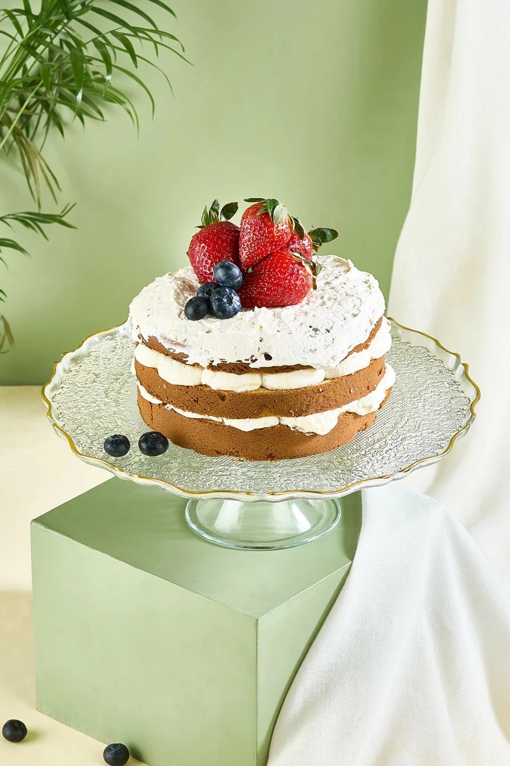 Pjatë për servirje torte Hermia, Goblen, transparente, 28cm