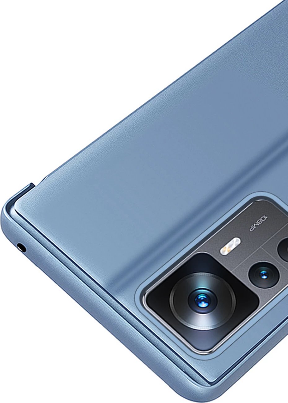 Mbështjellës Hurtel Clear View Case për Xiaomi 12T / 12T Pro, me kapak, i zi