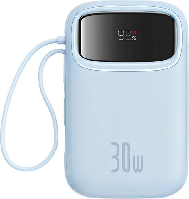 Powerbank Baseus QPow 2, 10000mAh, 30W, 2xUSB-C, kaltër