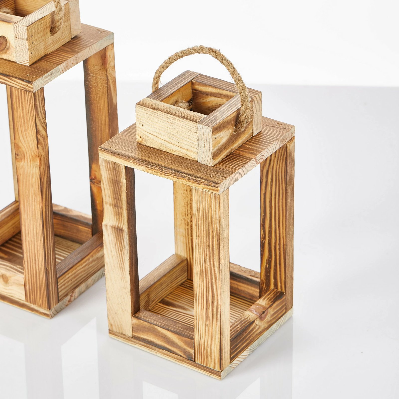 Qiri mbajtës Aberto Design, dy copë, ngjyrë natyrale, formë llambadar